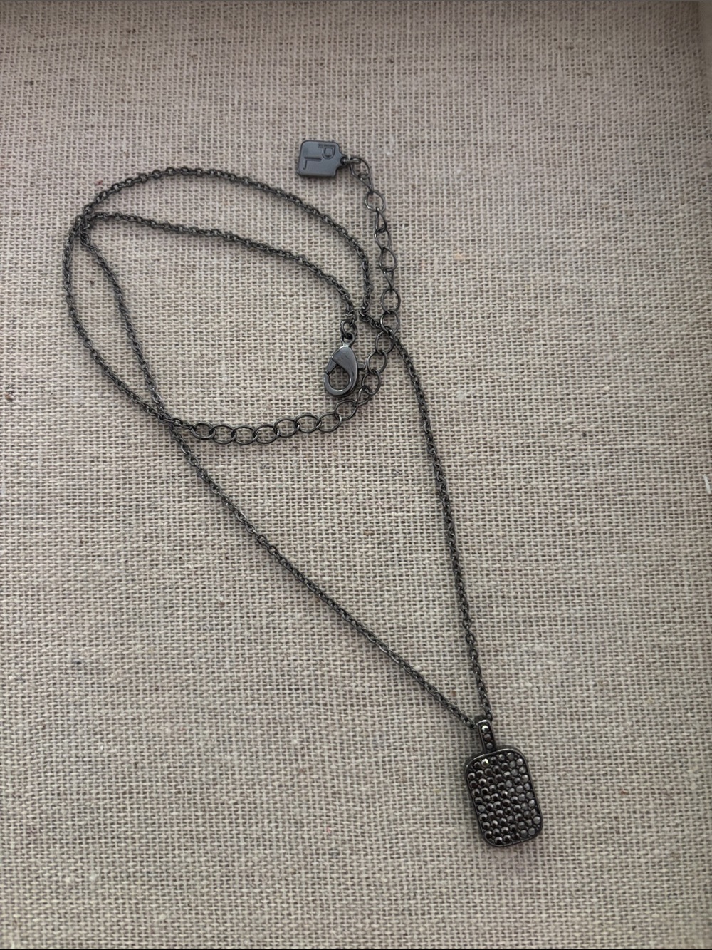 Park Lane Hematite Crystal Pendant Necklace